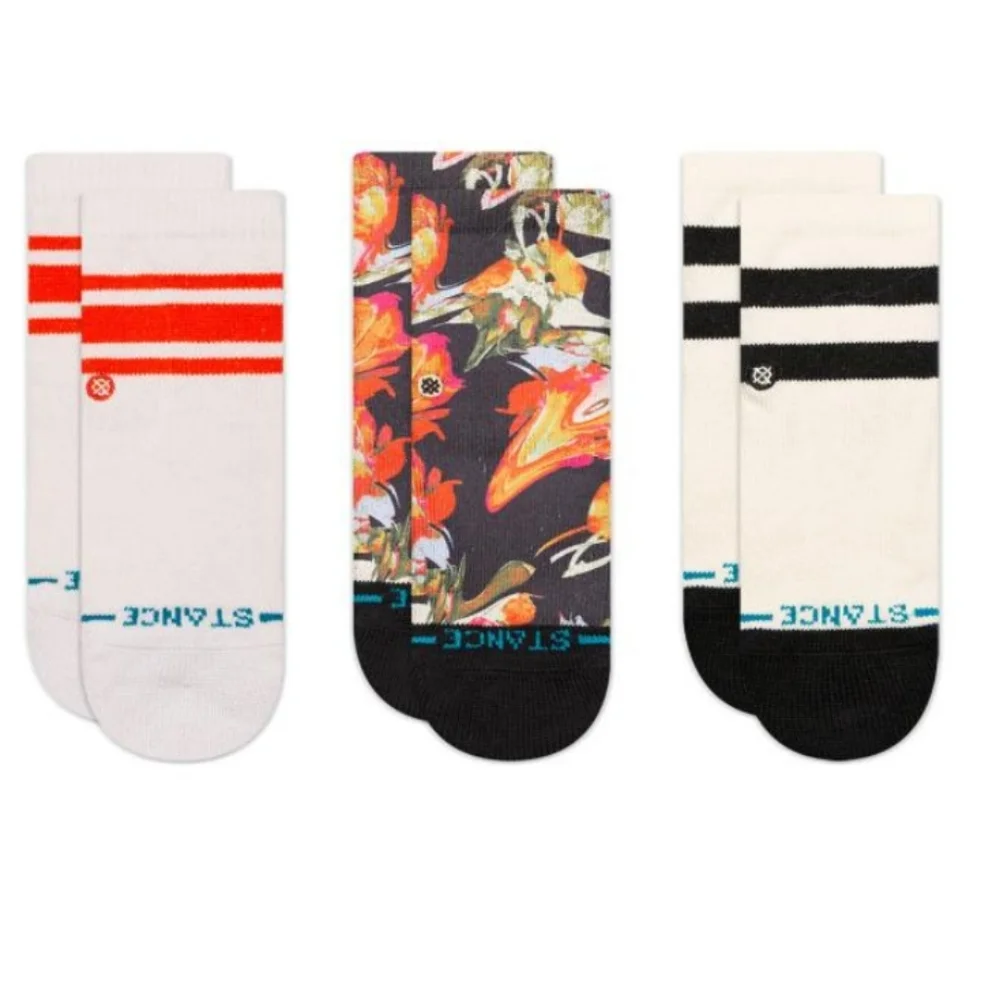 NWT Kid's Torque Stance Crew Socks 3-Pack - Red, Black, Multicolor